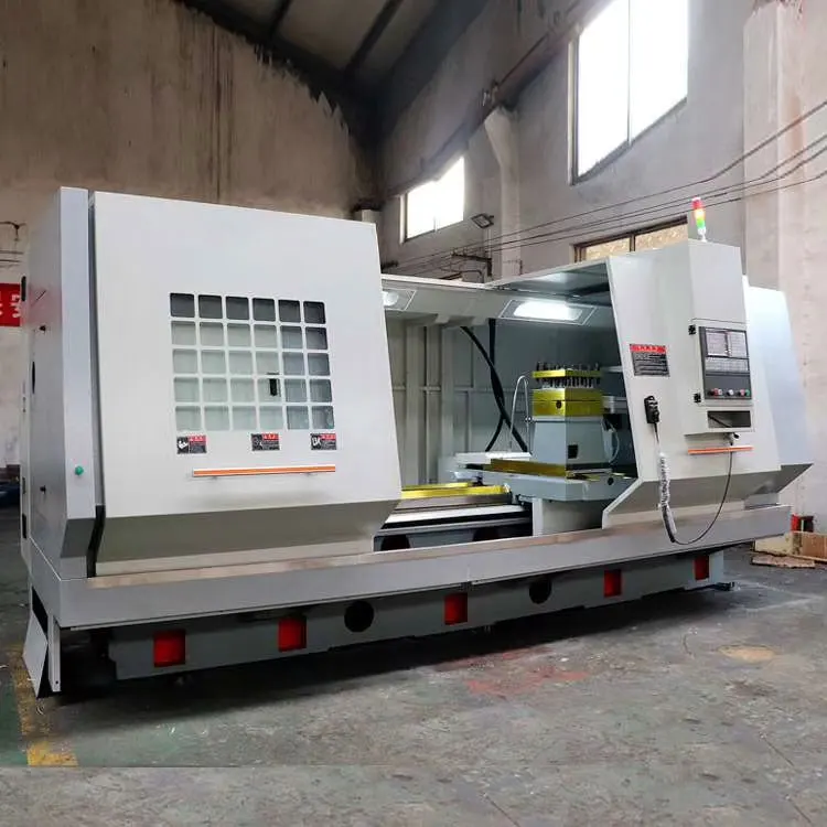 CK6163 Light-duty Computer Numerical Control Bench CNC Lathe Machine Tool Double Spindle Flat Bed Turning Milling Machine 15 60