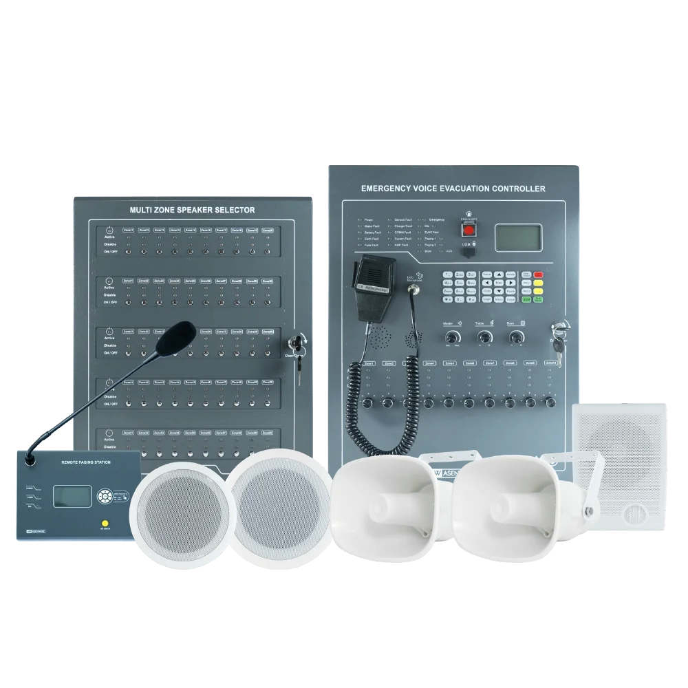 3.2-inch LCD screen operation fire alarm Voice Evacuation Controller  Reliable Emergency fire Response