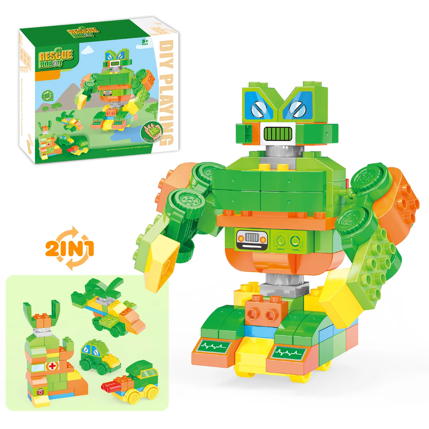 Robot Building Blocks Transformation Bricks Construction Kit STEM Toys Best Gifts for Boys & Girls Creative Games & Fun Activity