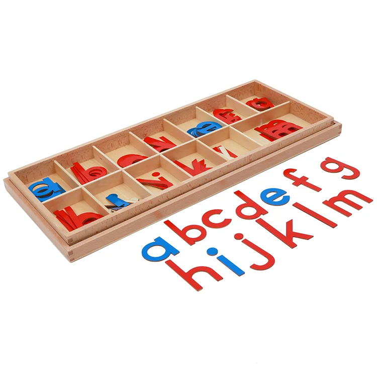 Kids Language Set Wooden Montessori Material Early Childhood Educational Toys Large Arabic Movable Alphabet