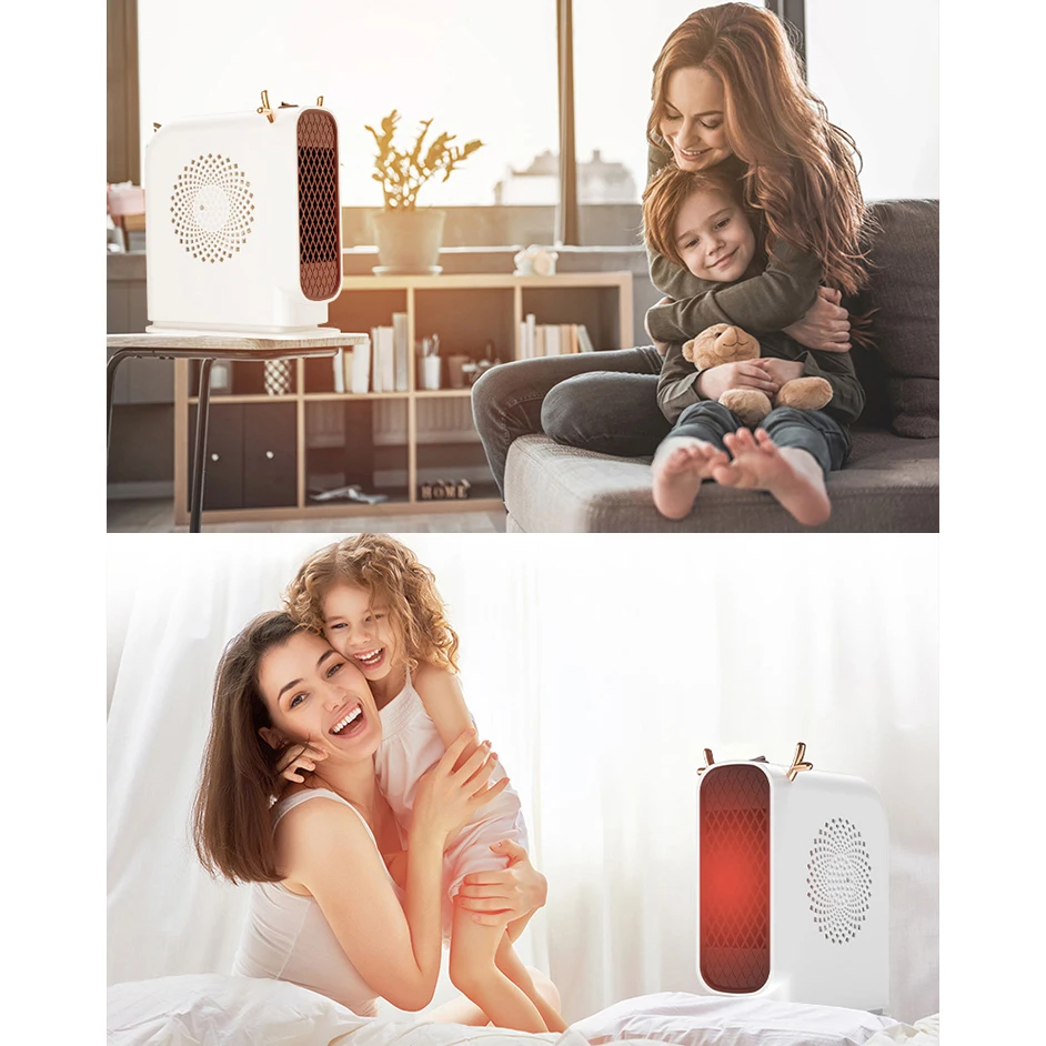 500W Fast Heating Thermostat Stove Household Small Instant Portable Electric Heater Fan Home Desktop Air Blower Heater