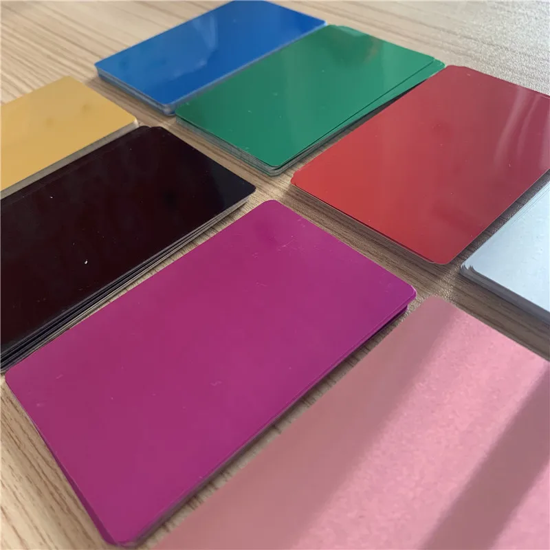 Factory Bulk Blank Customize Metal NFC Business Cards Thick Glossy PVC  Business Card