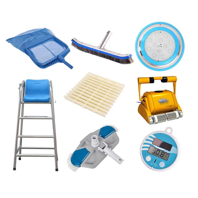 China Factory Hot Selling Swimming Pool Equipment Set Cleaning Accessories Vacuum Head Cleaner Hose Leaf Rake