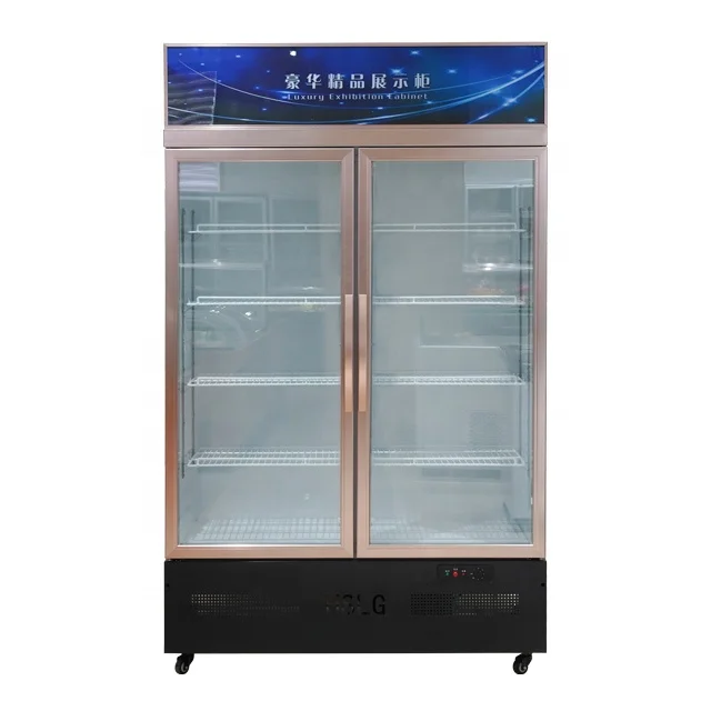 Aluminium-alloy three doors Beer Cabinet Commercial Beverage Refrigerator Vertical  beverage display cooler