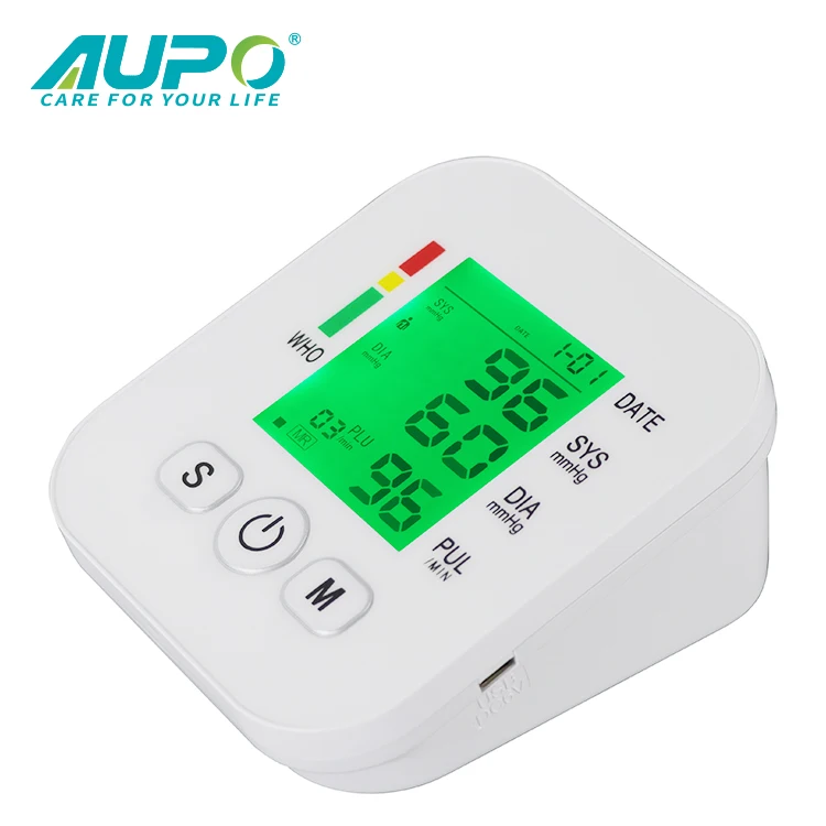 AUPO full automatic digital blood pressure monitor sphygmomanometer blood pressure meter a arm blood pressure monitor