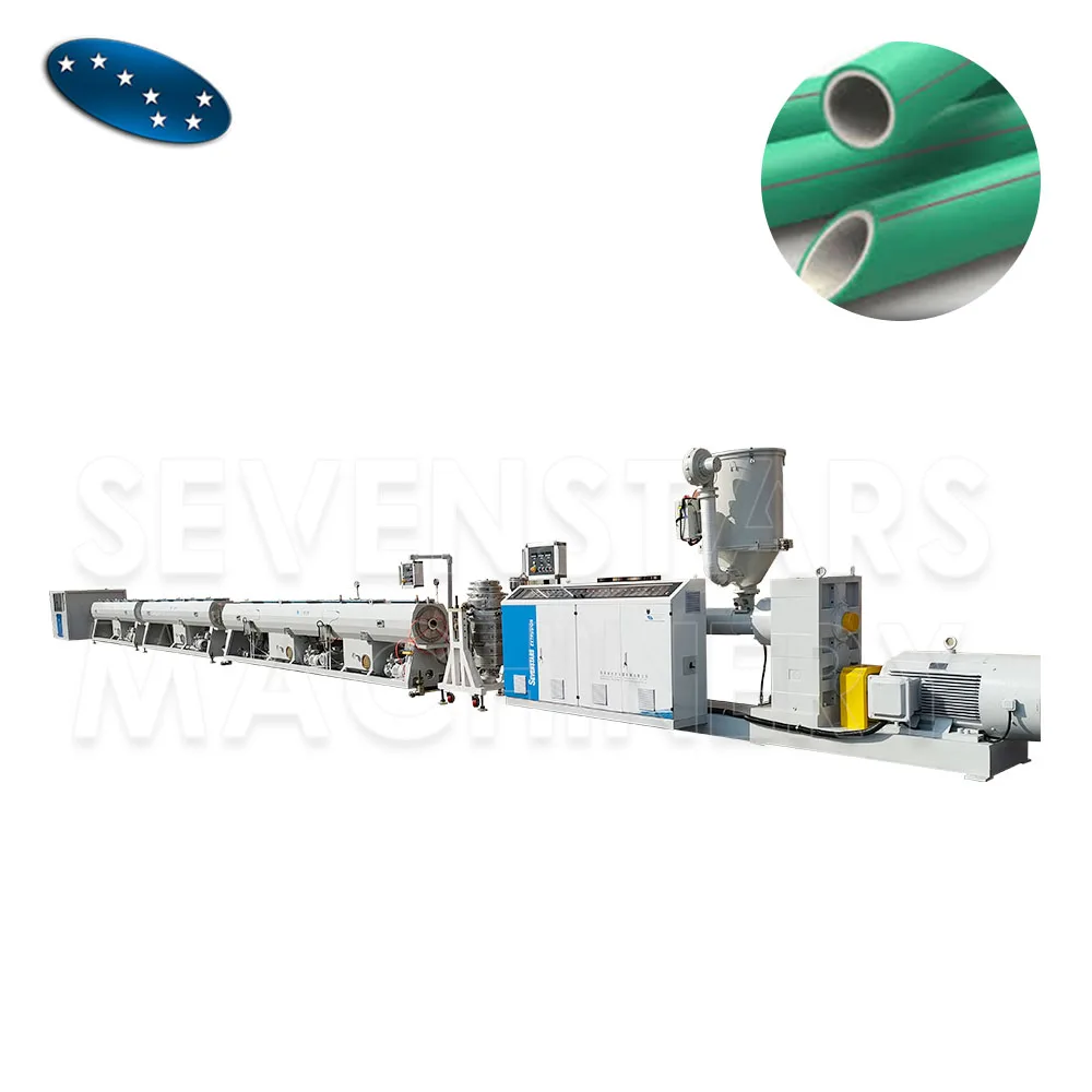 high quality plastic pp ppr fiberglass GF pipe extrusion machine line