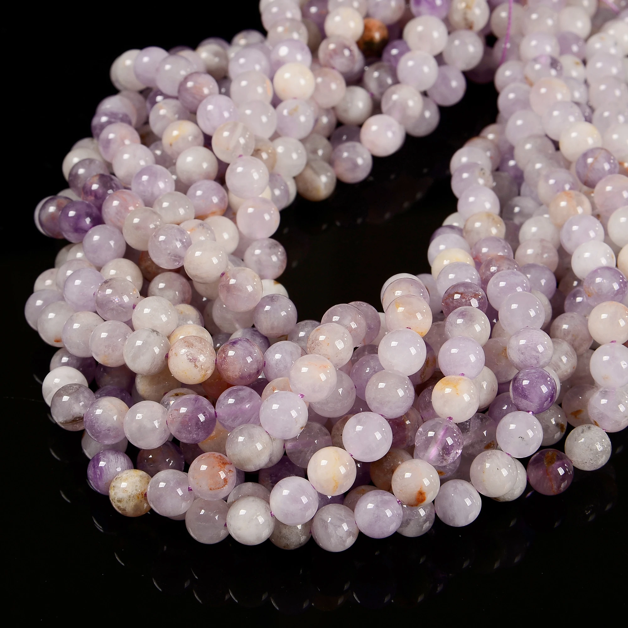 Natural High Quality 6mm 8mmm 10mm Amazonite Lavender Jade Round Beads Strands 14mm 16mm Green Jadeite Jade Beads for Jewelry Ma