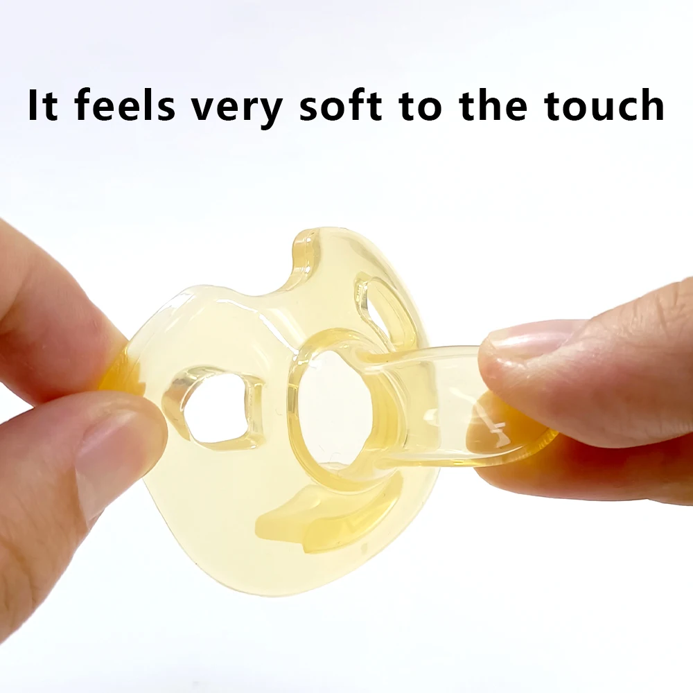 High Temperature Resistant Safety Pacifier Feeder Flat Head Silicone Newborn Nipple For Baby Sleep Soother Toys