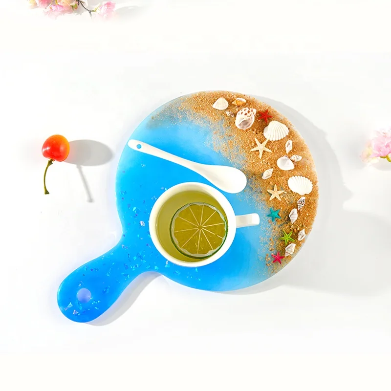 DIY Tray Resin Molds Silicon Big Plate Irregular Coaster Mold Silicone Mould For Epoxy Resin Craft Fruit Tray