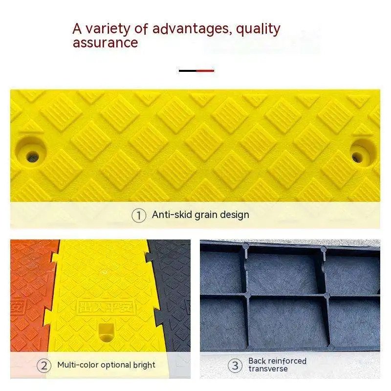 High Loading Capacity Road Car Park Kerb Rubber Threshold Kerb Ramp