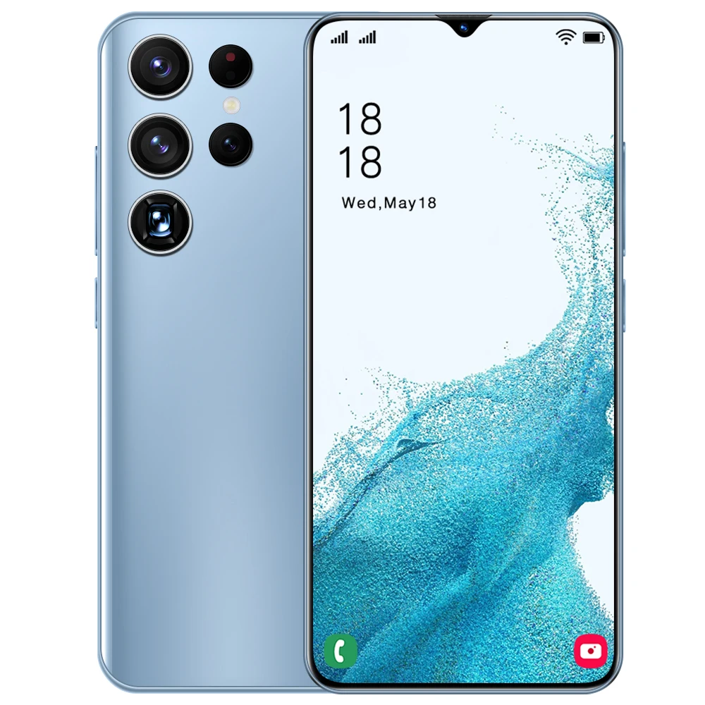 Free memory card Grade A+ Smartphones 16GB+512GB Smartphone 6.7 inch Cellular phone With Face Unlock/GPS 6800mah large battery