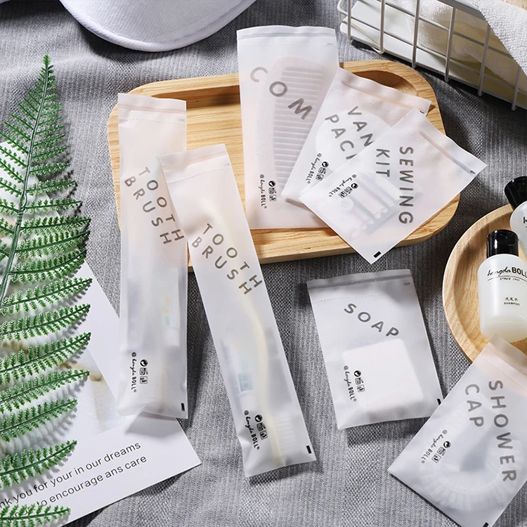 Customized Hight quality shampoo design package hotel bathroom amenities kit