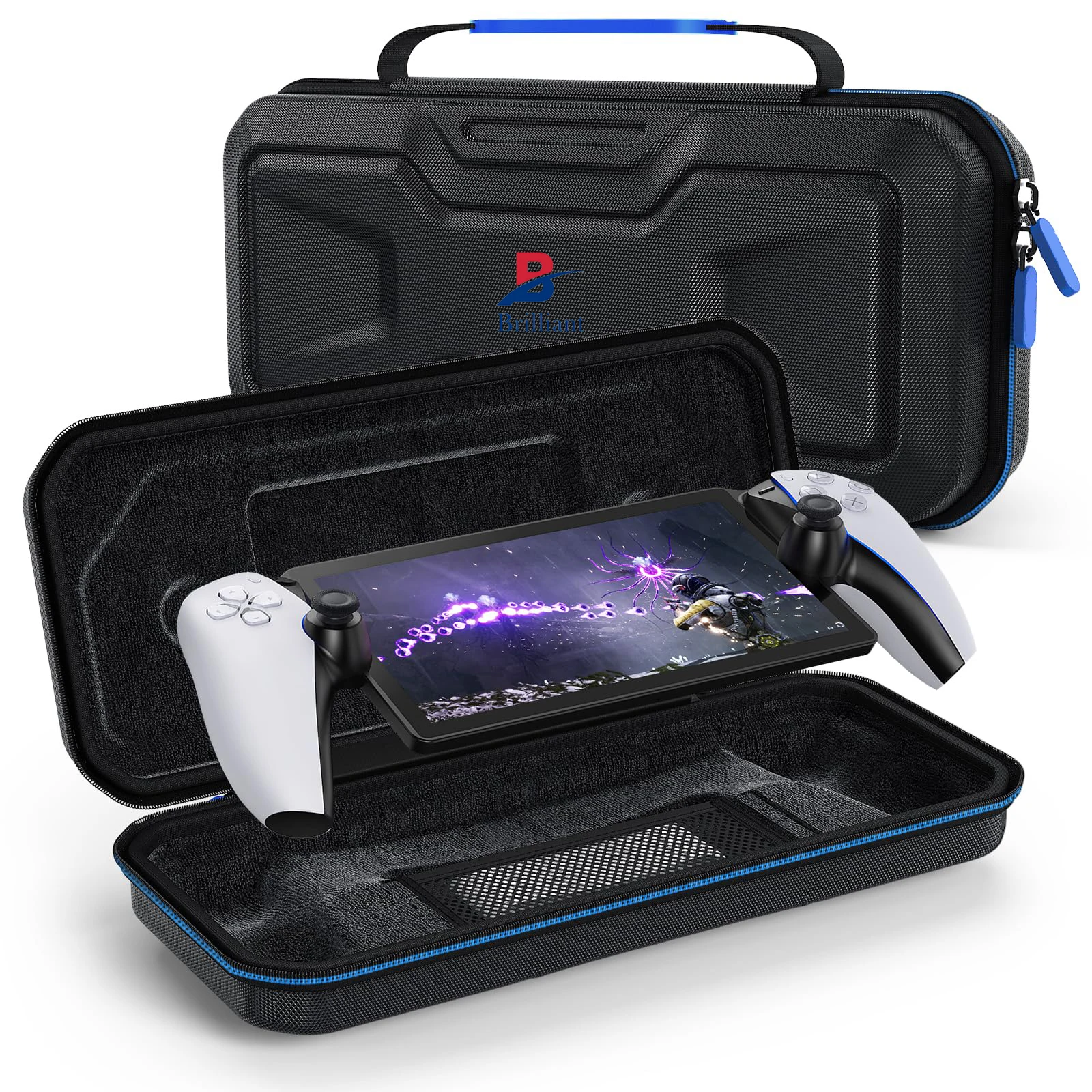 Brilliant Custom Carry Case for PlayStation Portal remote player for PS5 Console EVA Hard Shell Case Portable Carry Handbag