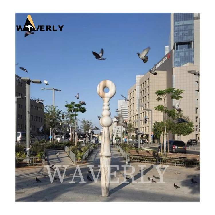 Hand Carved European Modern Style Outdoor Landscape Decor Stone Sculpture Custom Design Garden Marble Abstract Art Sculpture