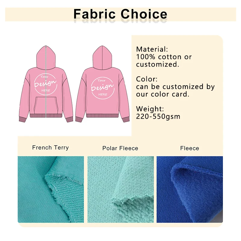 300gsm Heavyweight French Terry Custom Puff Printing Cropped Hoodie Men Logo Unisex Clothing Manufacturers Cotton Sweatshirt