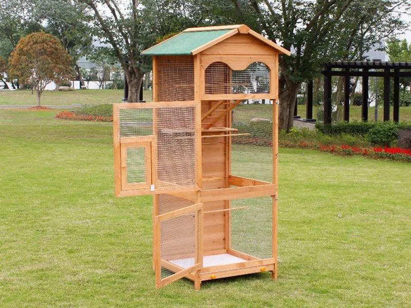 Ecological Outdoor Aviary Parrot Voliere Bird House Large Wooden Bird Cage