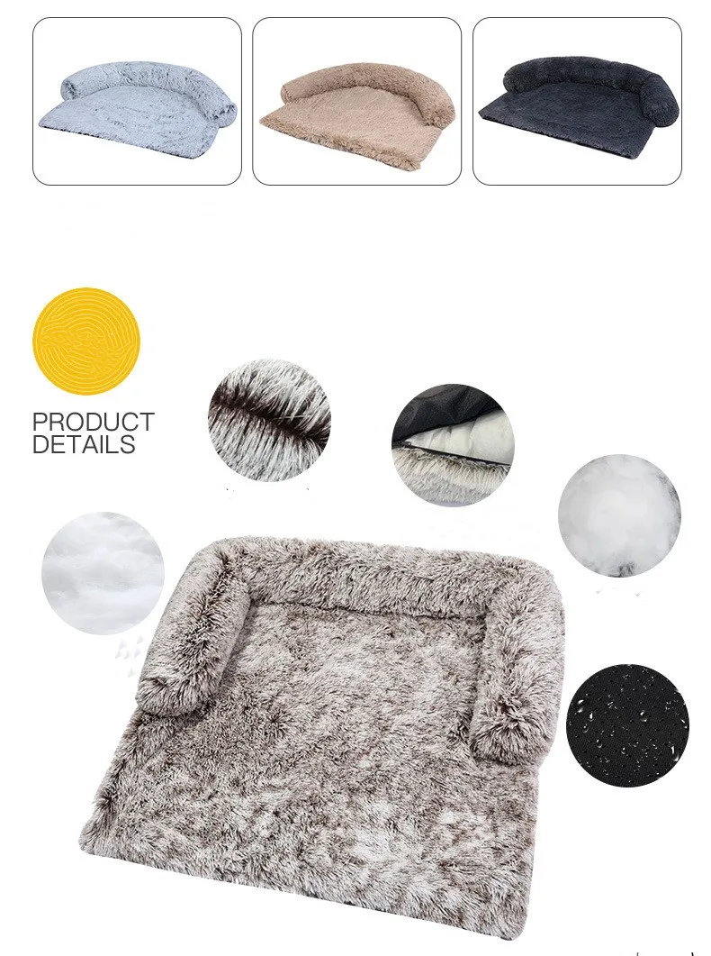 Fluffy Pet Bed Long Plush Mats Removable Cushion Washable Plush Pet Bed For Dogs And Cats