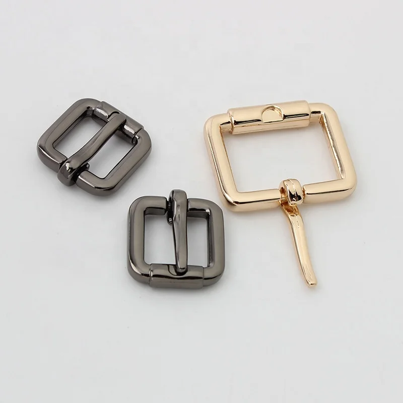 2022 Hot Sale In Stock 2Sizes Zinc Alloy Pin Buckle Roller Pin Buckle Belt Buckle For Bag
