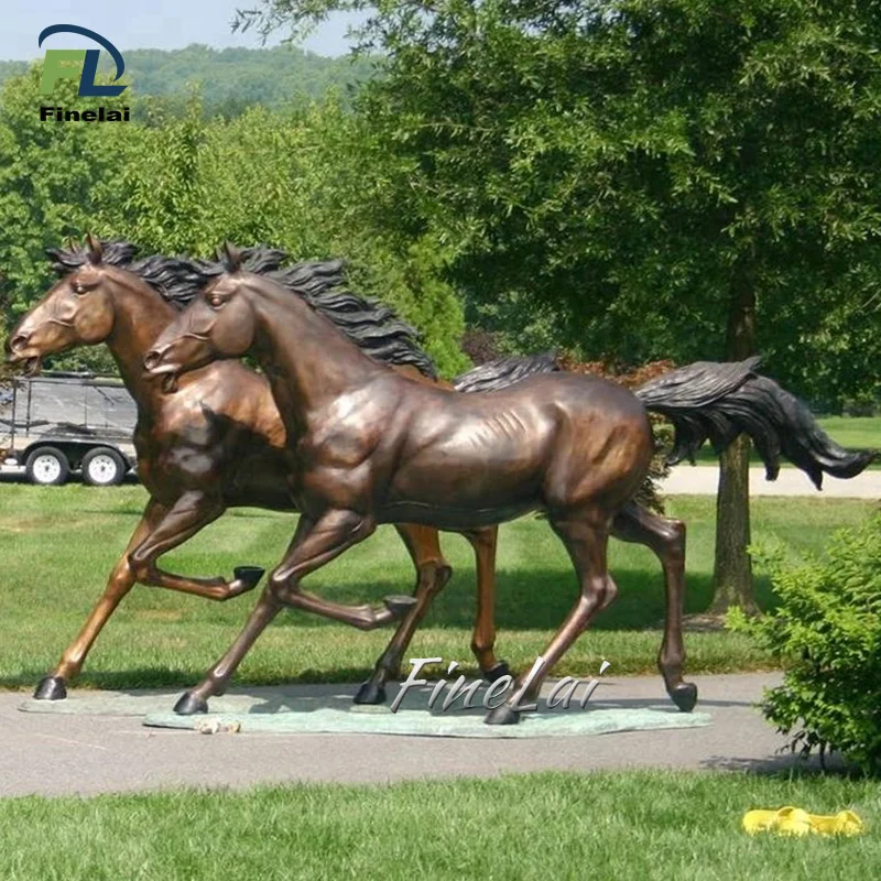 good quality large outdoor garden bronze brass horse sculpture