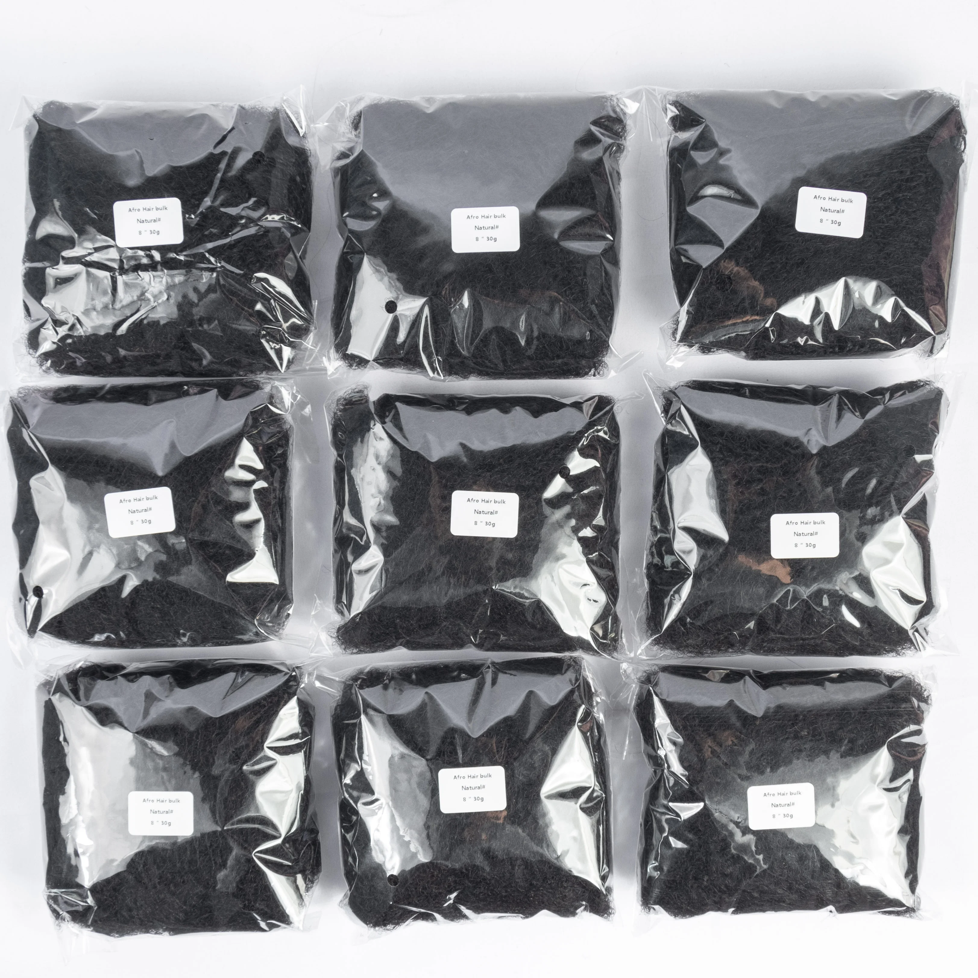 Wholesale 100% Unprocessed Afro Kinky Bulk Human Hair For Dreadlocks Twist Braiding Hair Natural Color