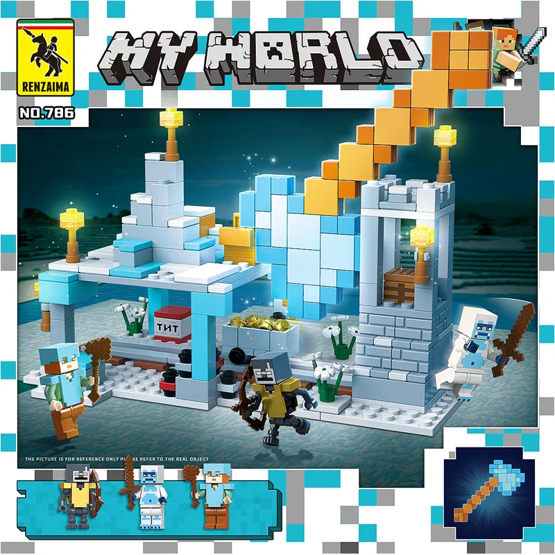 542 pcs Building Set Construction Toy with Buildable House Baby Zombie and Animal Figures Game Inspired Blocks Toys