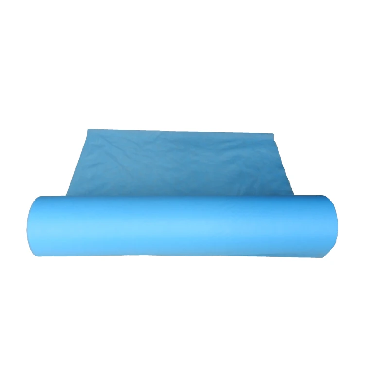 
63 inch waterproof blue non woven coated pe plastic used for medical disposable protection suit 