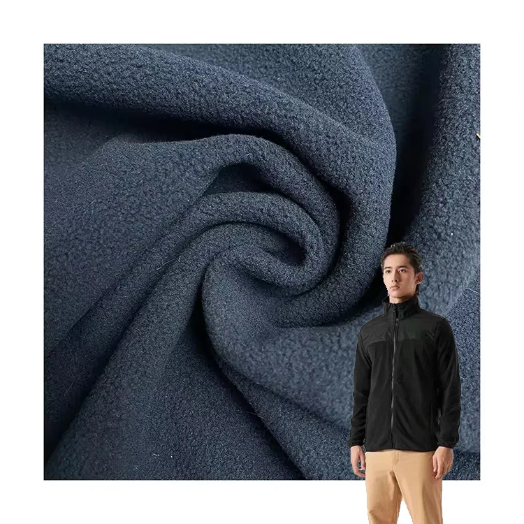 Windproof 4-Way Stretch Suede Fabric Soft Shell Bonded Fleece Polyester Soft Shell Fabric For Outdoor Jacket Sportswear Garment