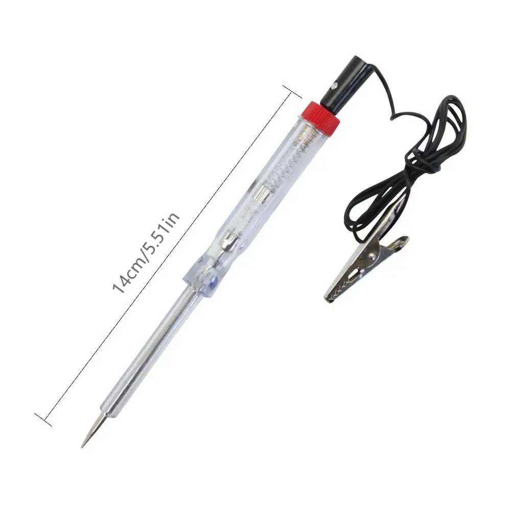 6V-24V Car Circuit Tester Steel Probe 12V DC Light System Test Tool Power Detector Diagnostic Tools for Automotive Use Portable