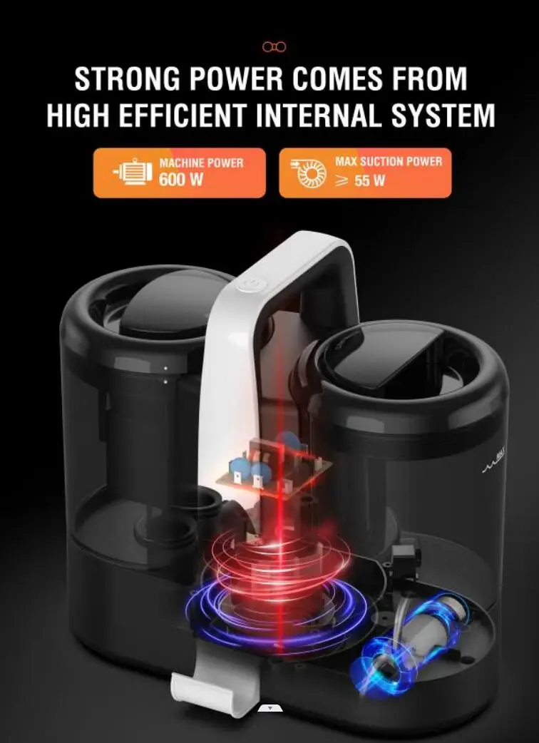 600w 15kpa Portable Carpet Cleaner Fabric Washing Carpet Cleaners Car seat cleaning