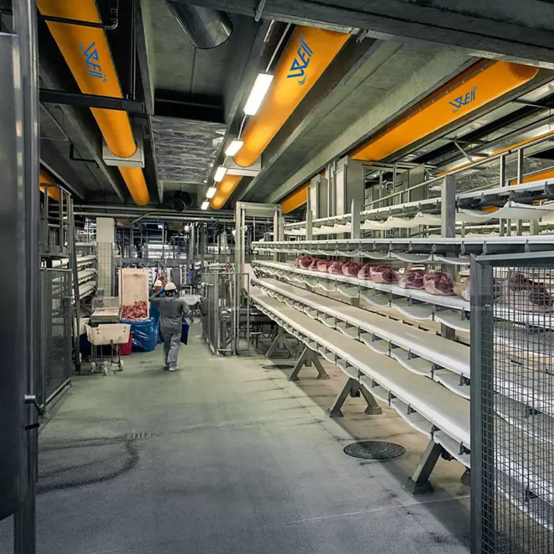 Draft free Flame Retardant Air Ventilation System Fabric Air Duct for Food Manufacturing