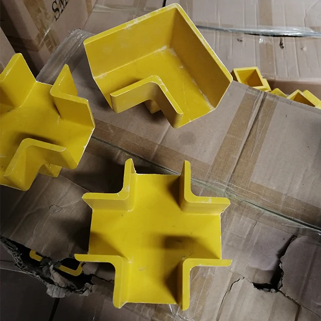 Rust Proof FRP GRP Fiberglass Handrail Fittings Fence Pipe Connector Square Tube Cross Corner