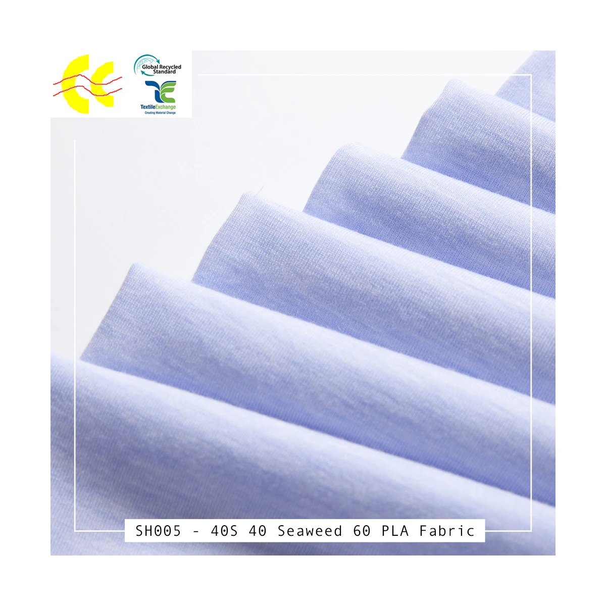 simple 40S seaweed PLA blended knitted fabric fashion designer fabrics yarn dyed fabric