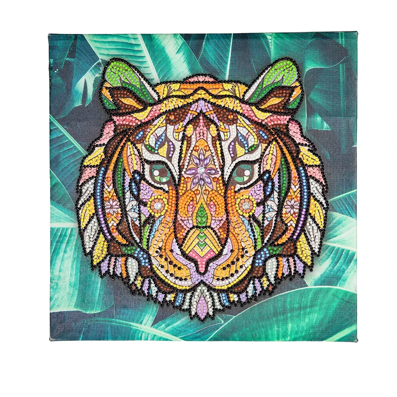 Wholesale Full Drill Square/round Diamond Painting Lion 5d Diy Diamond Embroidery Animal Rhinestone Wall Decoration Home