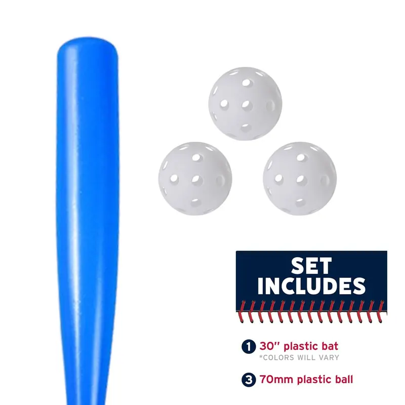 High Quality Baseballs Official Size Wiffle Ball Bat Gift Set Bundle Custom Wiffle Ball and Bat Set with Throw Down Bases