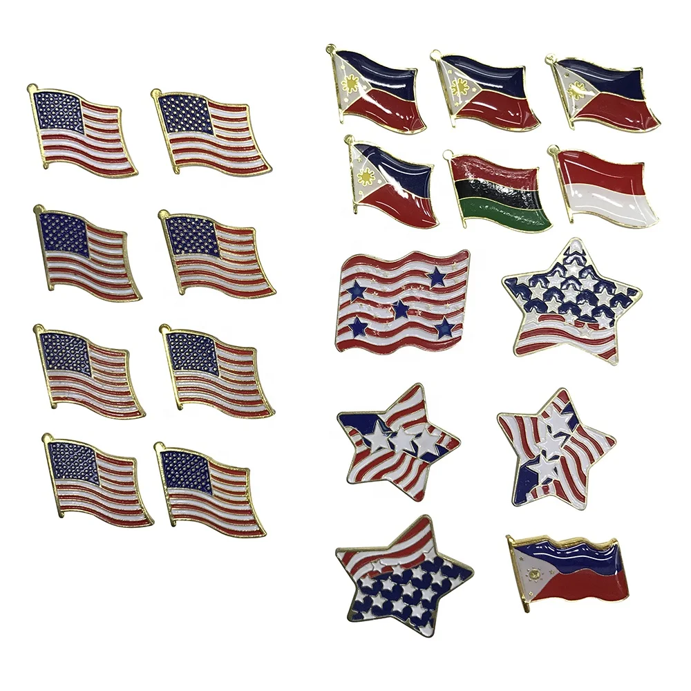 Metal American Flag Lapel Pins