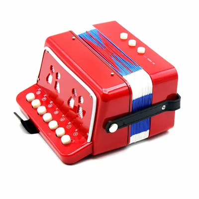 Hot sale colorful 2 bass 7 keys mini children toy piano accordion for beginners