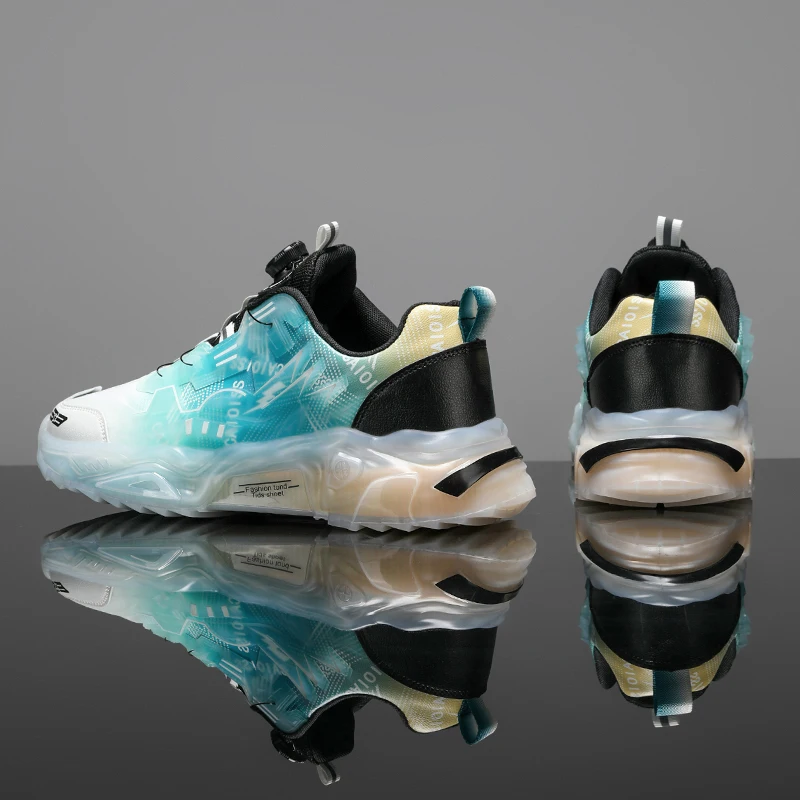 2024 Factory made new Popcorn TPU Men casual shoes sport walk lazy shoelaces wheel running shoes