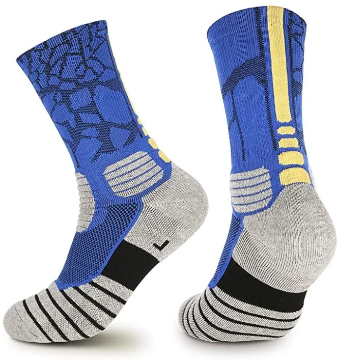 TA20120 Custom Cotton Black Arch Support Padded Everyday Athletic Youth Football Socks