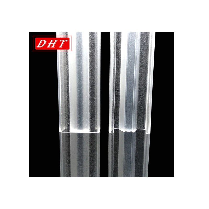 Custom Plastic Extruded Optical Plastic Led Linear Strip Profile Optical Clear Frosted Effect Lens Light Fixture Lens