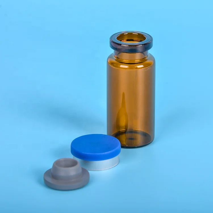Custom Tubular Pharmacy Penicillin 10ml Glass Vials for Injection with Rubber Stopper and Cap