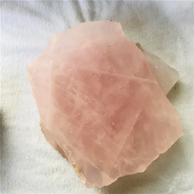 Wholesale Polished rough crystal  Slices  Natural rose quartz Crystal Slice crystal slab for decoration