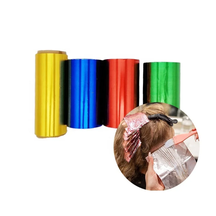 hot sale excellent 100-600mm or customized width embossed roll 100% aluminum foil for hair for hairdressing