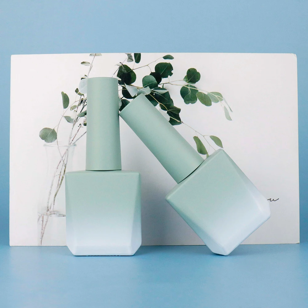 OEM custom unique nail gel polish glass bottle with brush empty nail polish bottles