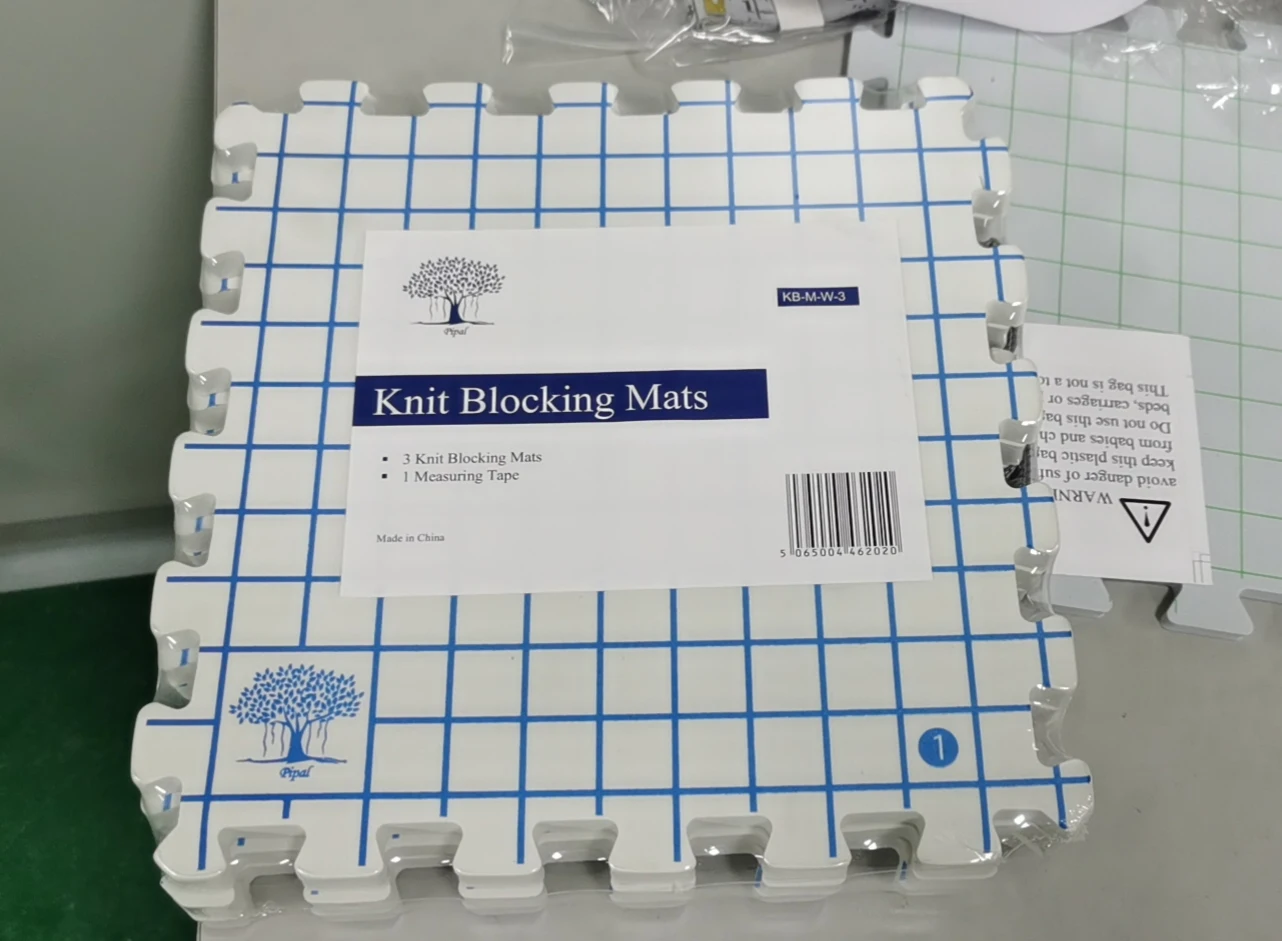 Crafts Blocking Mats for Knitting - Pack of 9 white Blocking Boards with Grids or line