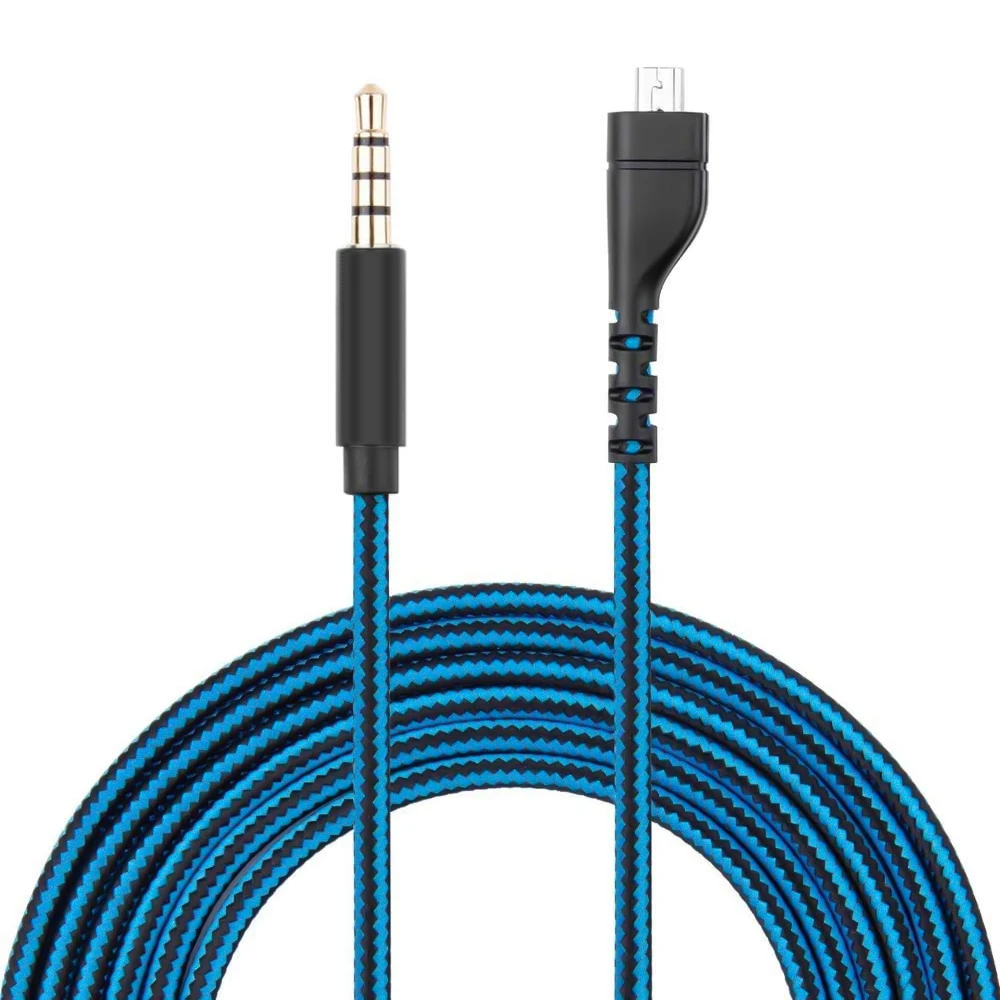 OFC Replacement Nylon Braided Cable Extension Cord for SteelSeries Arctis 3 5 7 Pro Wired Wireless Gaming Headphones Headsets