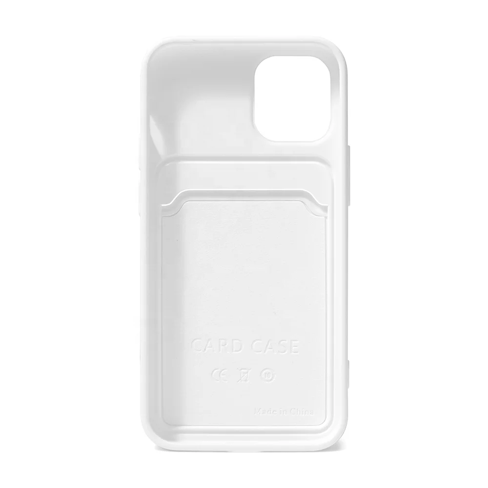 Luxury Quality soft TPU silicon cover mobile phone bags & cases for IPhone with ID Credit bank card holder