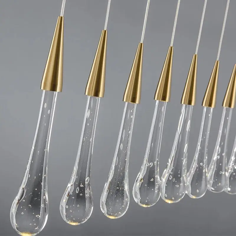 Multi Heads Gold Metal Modern LED Lighting Bubble Glass Pendant Lamp