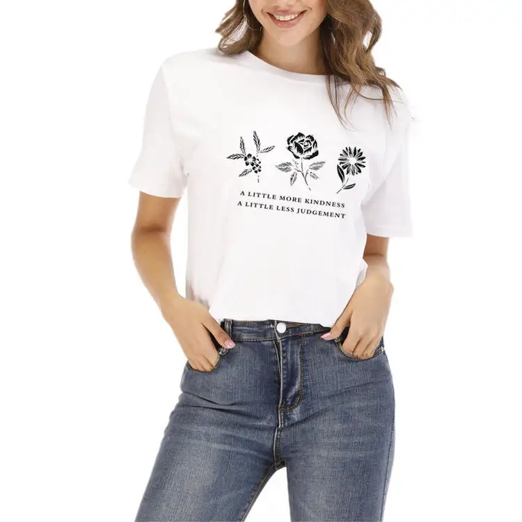 BSCI / OCS Custom Logo Fashion Digital Print Women Graphic T Shirt Manufacturer