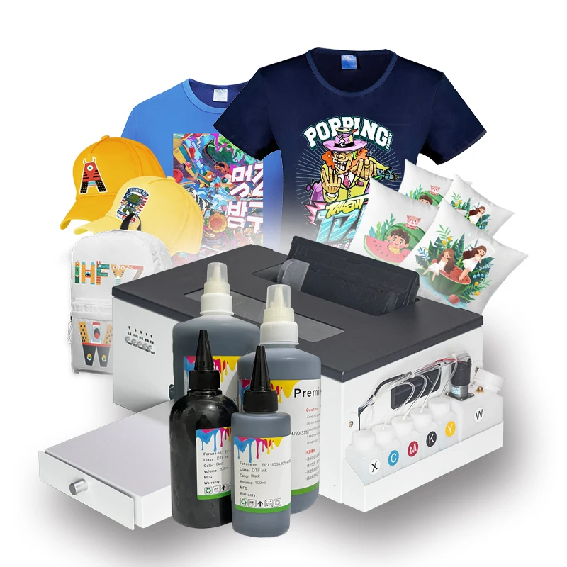 Custom label Textile Pigment DTF White Ink For Epson l1805 P800 DX5 DX7 F2000 F2100