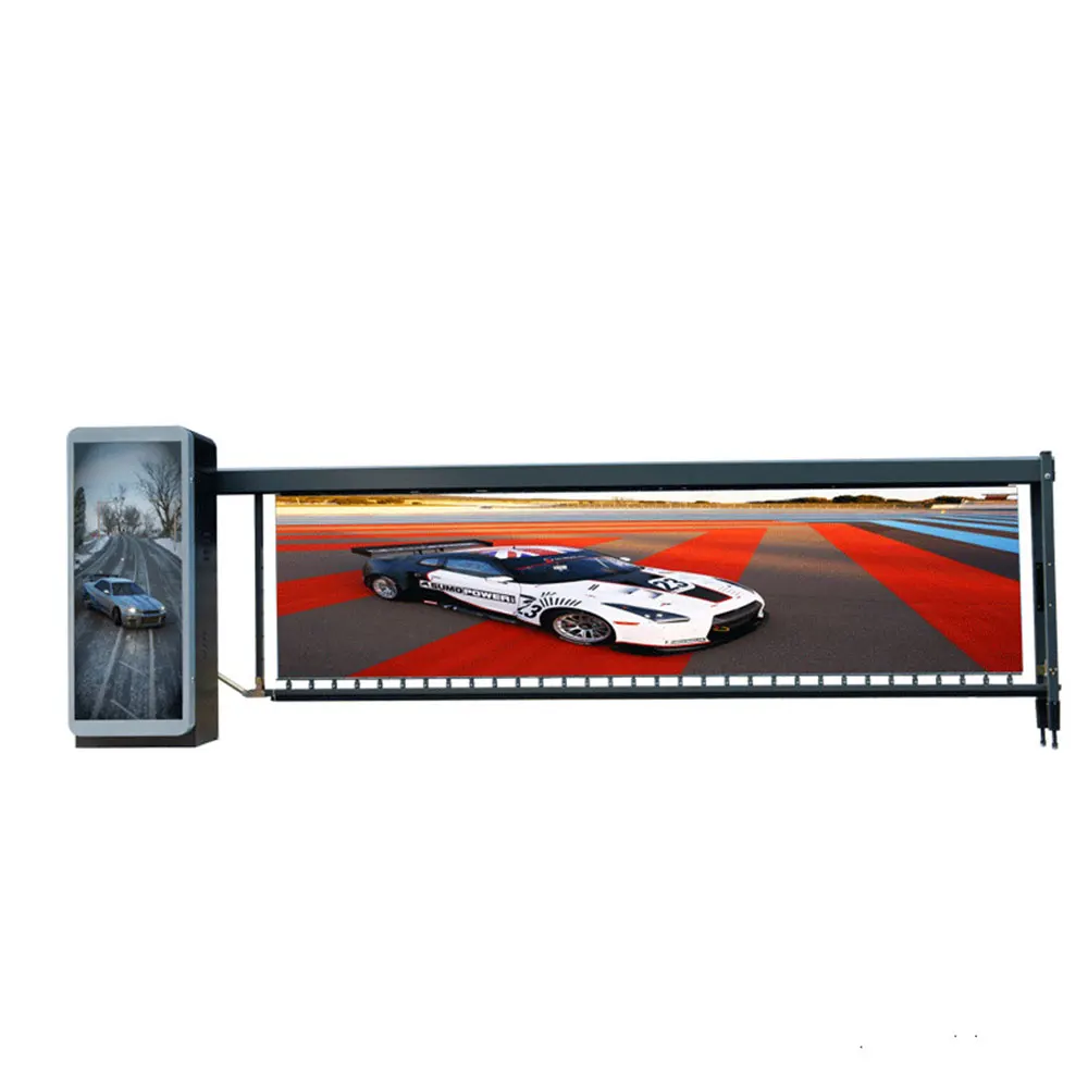 Outdoor Security Protection Automatic Advertising Barrier Gate Arm bar for Entrance Access Control System Single Arm Barrier